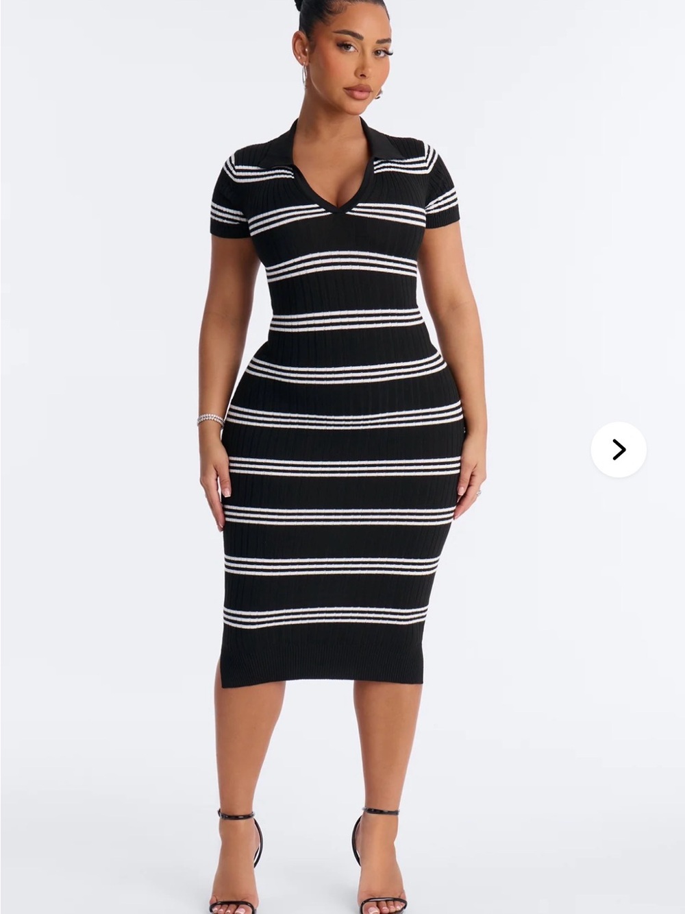 Fashion nova Rebekah stripped sweater dress size large